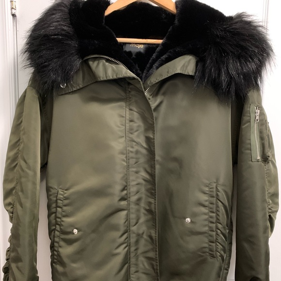 Brand new Maje fur parka - Picture 1 of 5